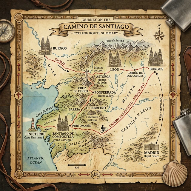Route Map for camino-de-santiago