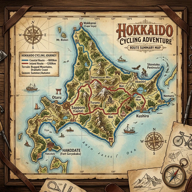 Route Map for hokkaido